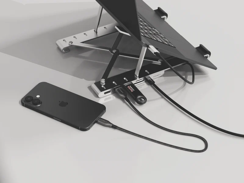 Cygnett 7-in-1 Hub With Folding Laptop Riser