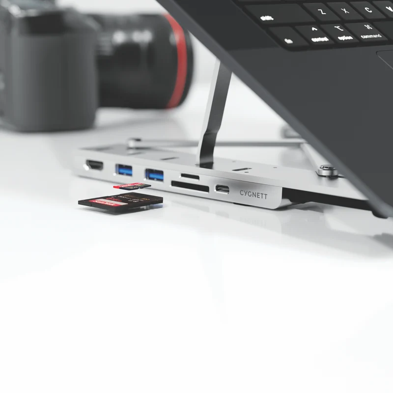 Cygnett 7-in-1 Hub With Folding Laptop Riser