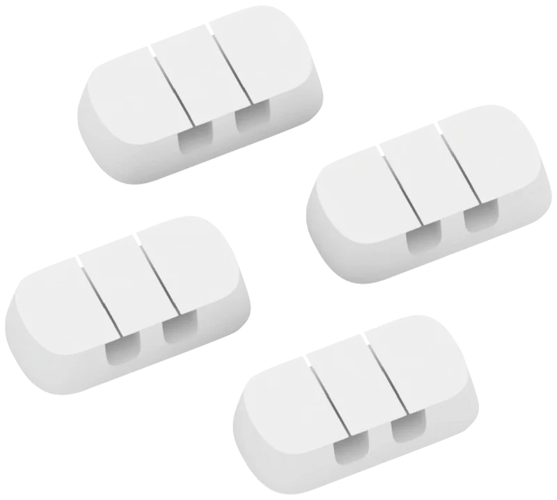 Cygnett Dual Slot Cable Organisers 4 Pack (White)