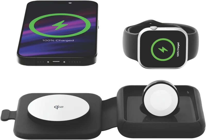 Cygnett Voyager Qi2.0 MagTravel 2-in-1 Travel Charger