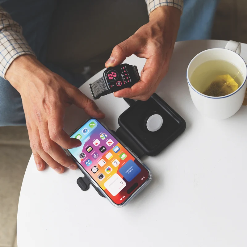 Cygnett Voyager Qi2.0 MagTravel 2-in-1 Travel Charger