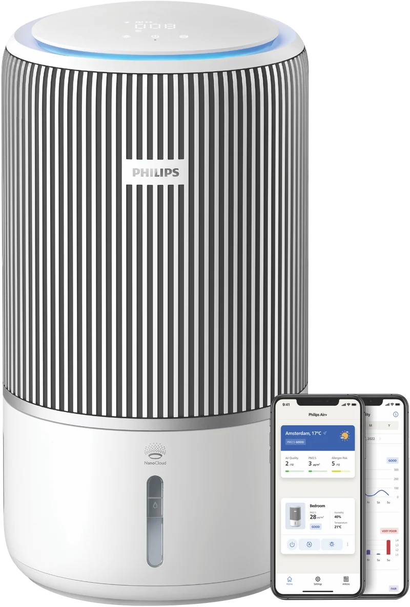 Philips PureProtect 3400 Series Smart Air Purifier/Humidifier Silver White