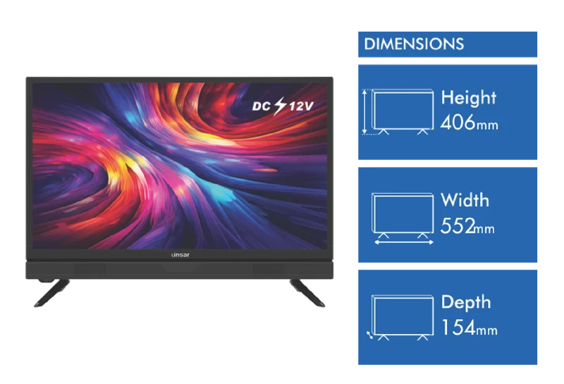 Linsar 24" HD LED Battery TV 2025