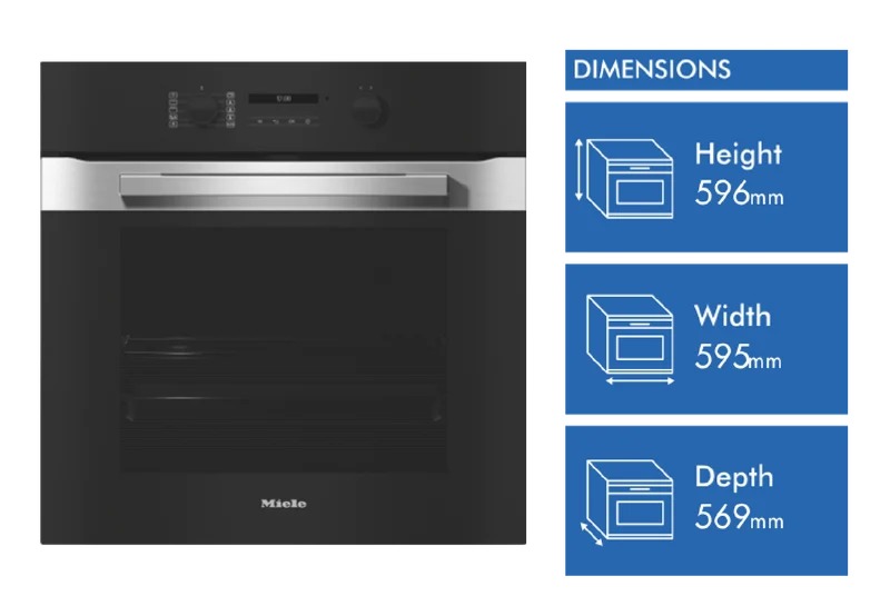 Miele 60cm Pyrolytic Oven with AirFry Function and Automatic Programmes CleanSteel