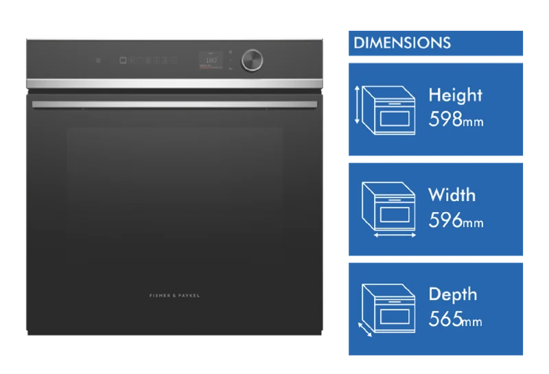 Fisher & Paykel 60cm Series 7 Contemporary Pyrolytic Oven, 16 Function