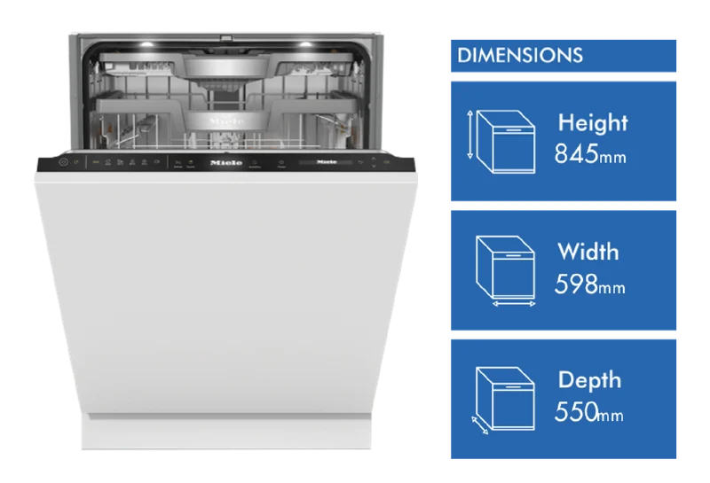 Miele 60cm XXL Fully Integrated Dishwasher with AutoOpen Drying, PowerDisk and Knock2Open