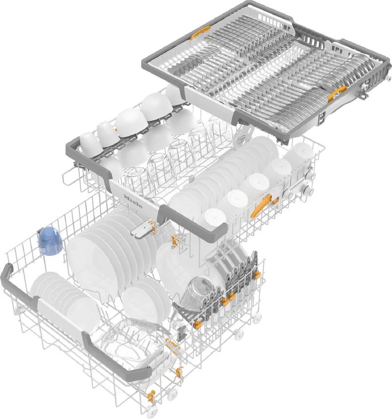 Miele 60cm Semi-Integrated Dishwasher with AutoOpen Drying and Automatic Dispensing PowerDisk CleanSteel Fascia