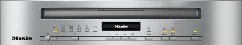Miele 60cm Semi-Integrated Dishwasher with AutoOpen Drying and Automatic Dispensing PowerDisk CleanSteel Fascia