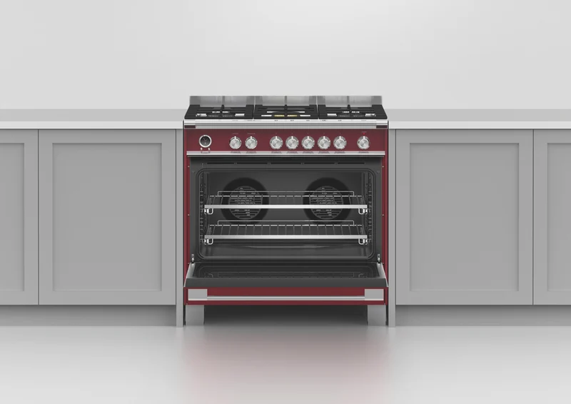 Fisher & Paykel 90cm Series 9 Classic 5 Burner Dual Fuel Pyrolytic Cooker