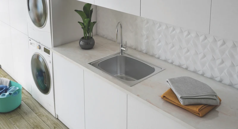 Oliveri 45 Litre Inset Tub with Bypass