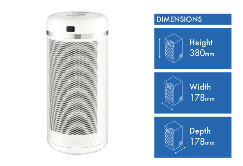 Kambrook 2200W White Ceramic Tower Heater