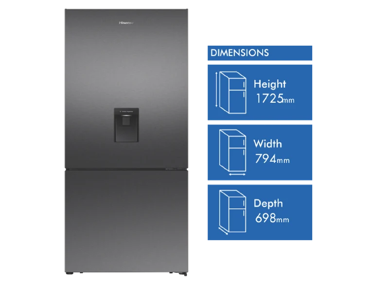 Hisense 500L Bottom Mount Refrigerator
