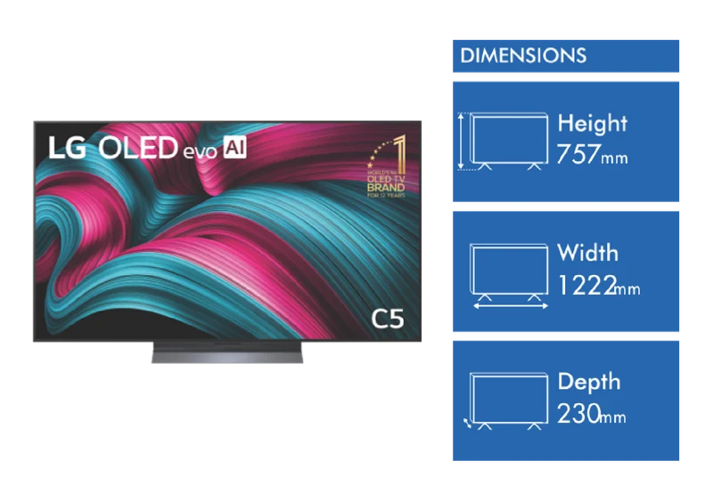 LG 55" OLED EVO C5 AI UHD 4K Smart TV 2025