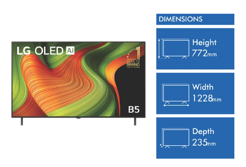LG 55" OLED B5 AI UHD 4K Smart TV 2025