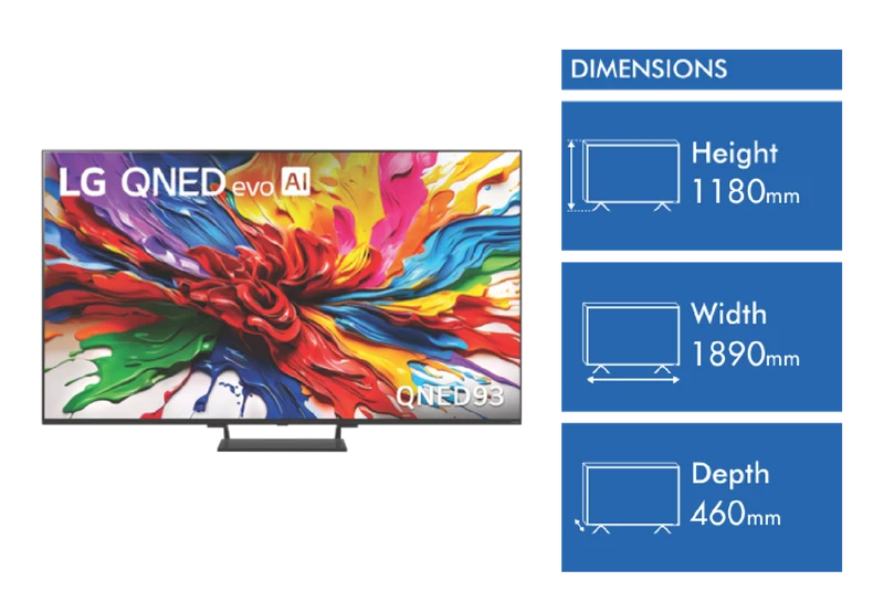 LG 85" QNED93A EVO Mini LED AI UHD4K Smart TV 2025
