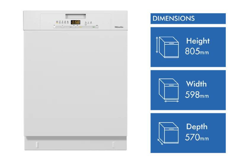 Miele 60cm Built-Under Dishwasher with QuickPowerWash Brilliant White