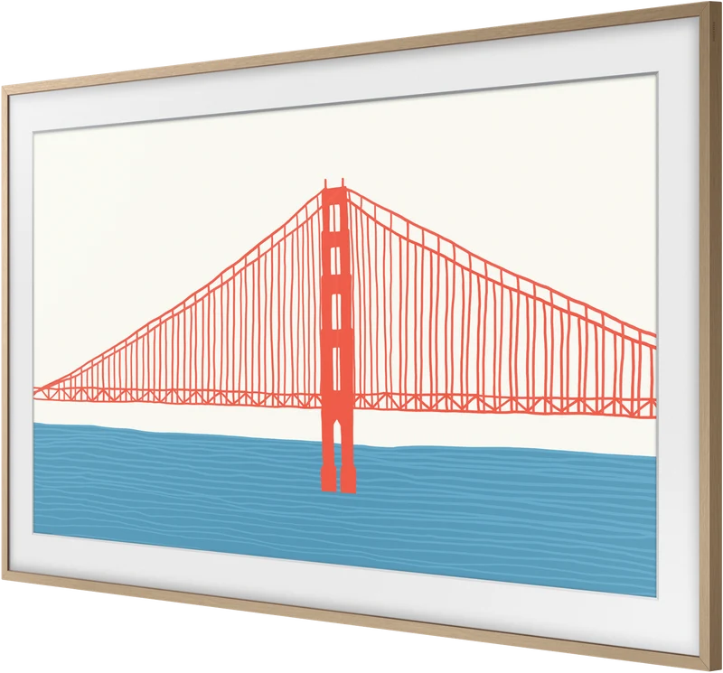 Samsung Customisable Modern Frame For 65" Frame TV, Teak
