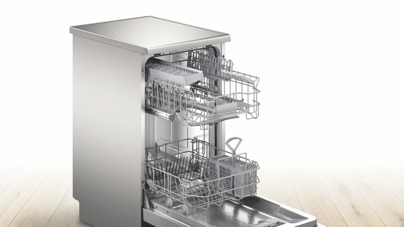 Bosch Series 6 45cm Freestanding Dishwasher, Brushed Steel