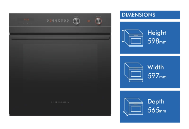 Fisher & Paykel 60cm Series 5 Contemporary Pyrolytic Oven, 7 Function