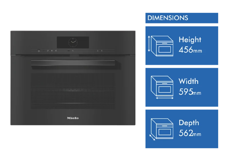 Miele VitroLine Combination Oven - Obsidian Black