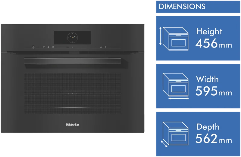 Miele VitroLine Combination Oven - Obsidian Black