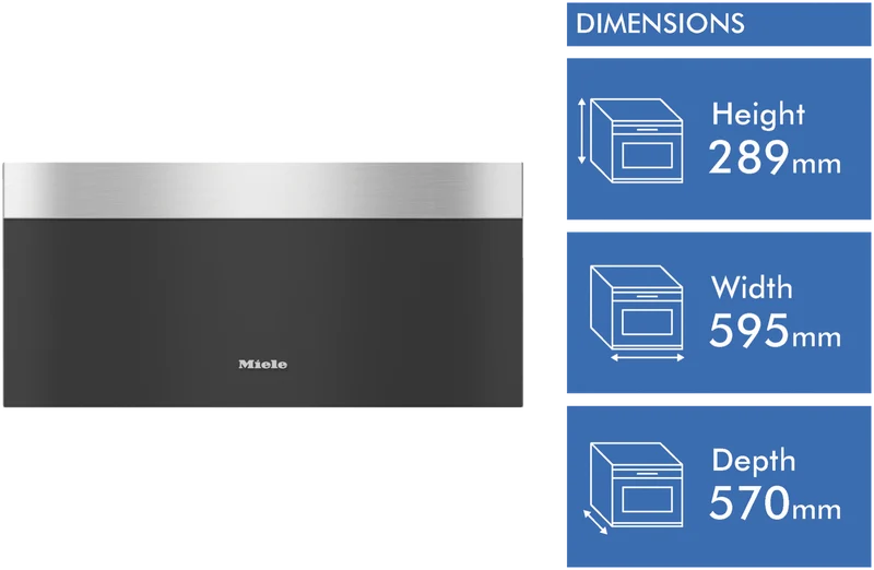 Miele 29cm Gourmet Warming Drawer CleanSteel