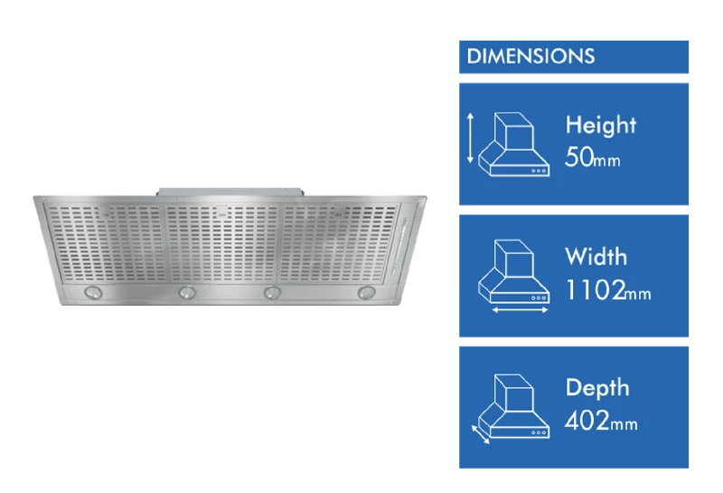 Miele 110cm Undermount Rangehood, Stainless Steel