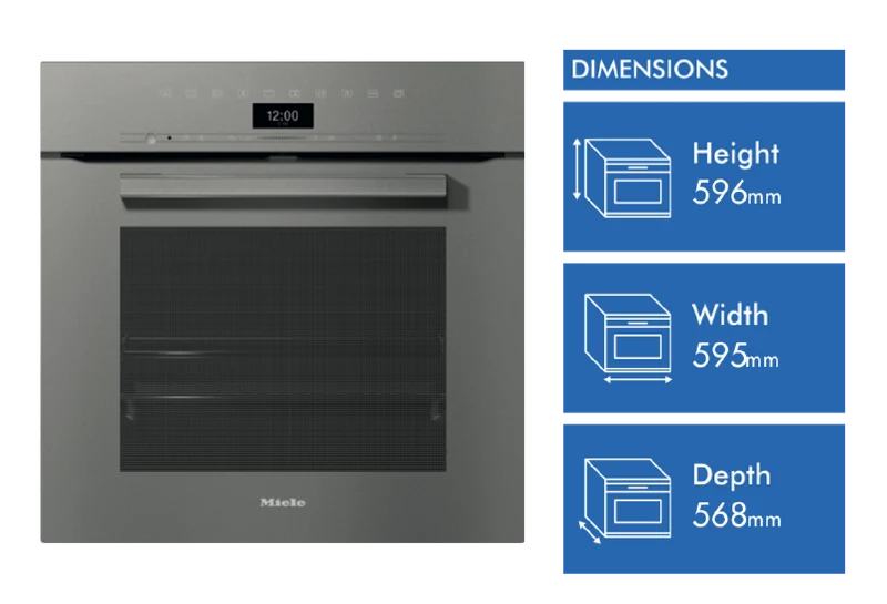 Miele 60cm Pyrolytic Oven with Rapid Cooling and Crisp Function Graphite Grey