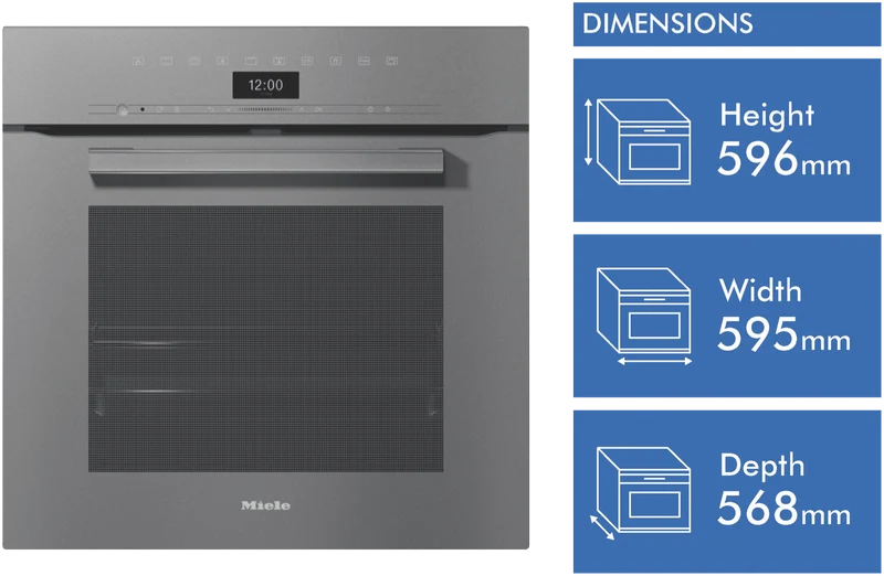 Miele 60cm Pyrolytic Oven with Rapid Cooling and Crisp Function Graphite Grey