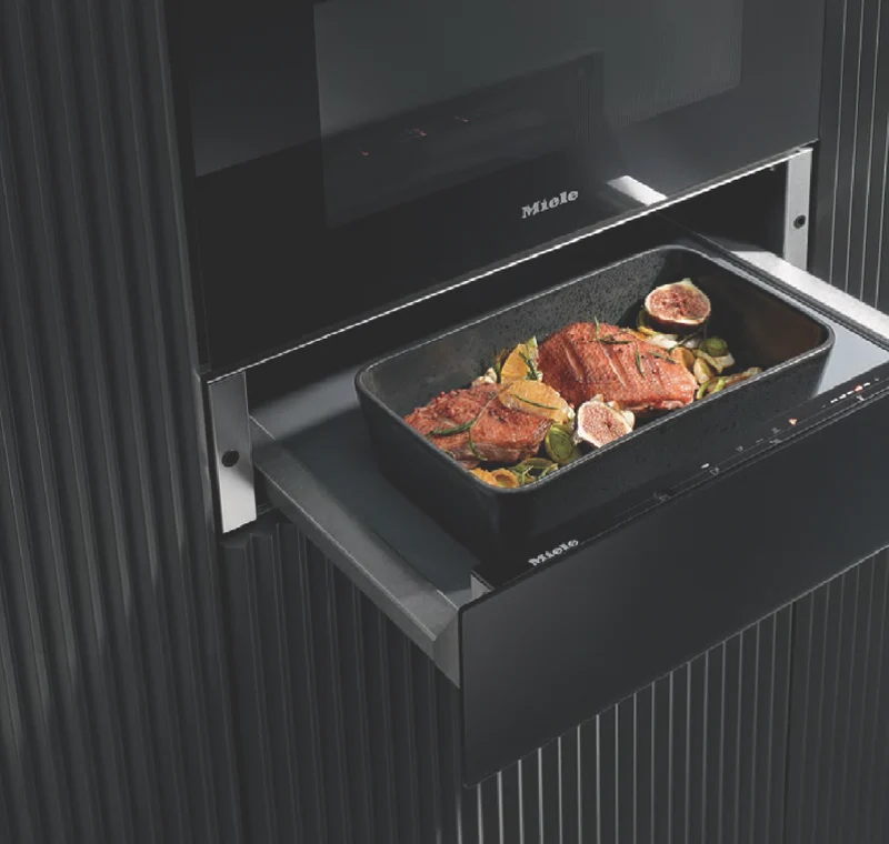 Miele 29cm Gourmet Warming Drawer Obsidian Black