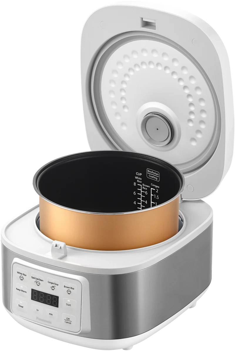 Panasonic 8 Cup Rice And Multi Cooker White/Silver