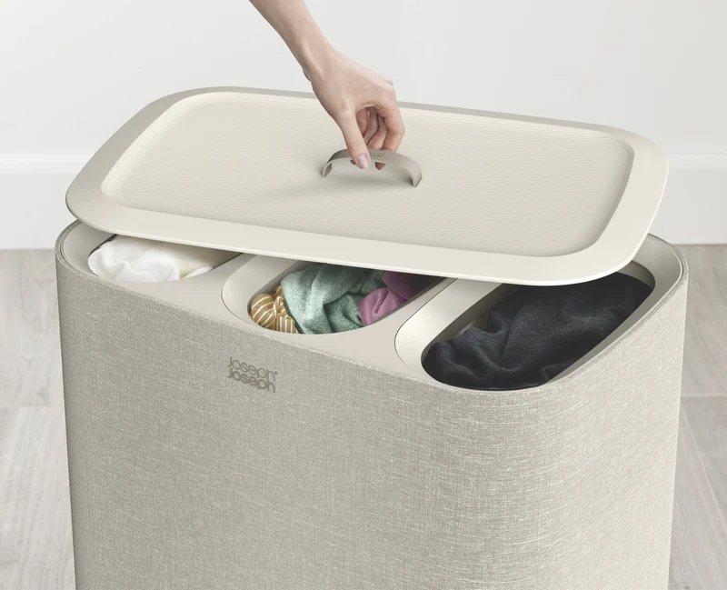 Joseph Joseph Tota Trio 90 Litre Laundry Separation Basket Ecru