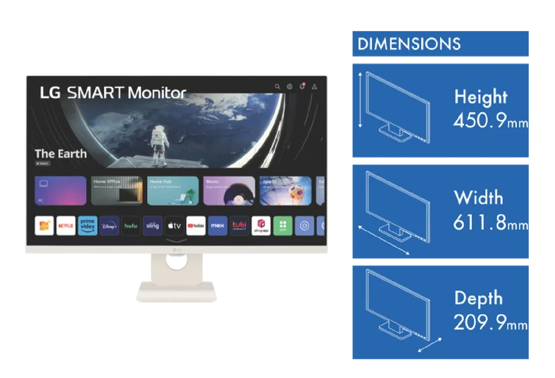 LG 27" FHD IPS Smart Monitor with webOS 23