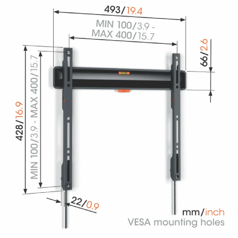Vogels Fixed TV Wall Mount 32-77"