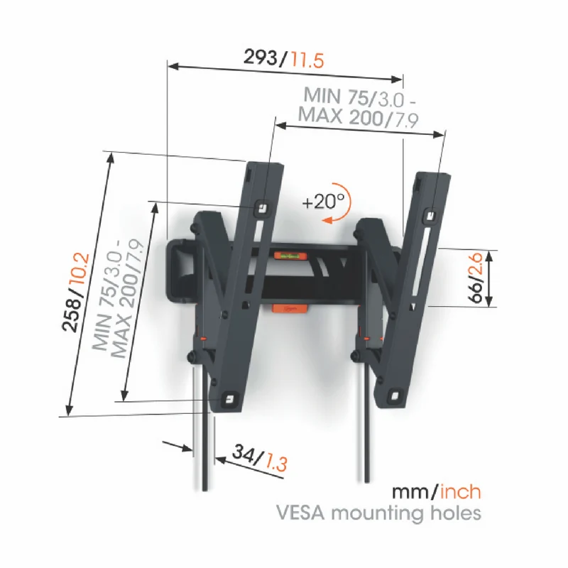 Vogels Tilting TV Wall Mount 19-43"