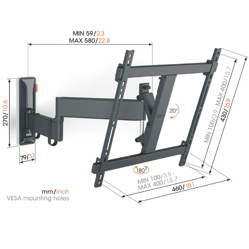 Vogels Full Motion+ TV Wall Mount 32-65"