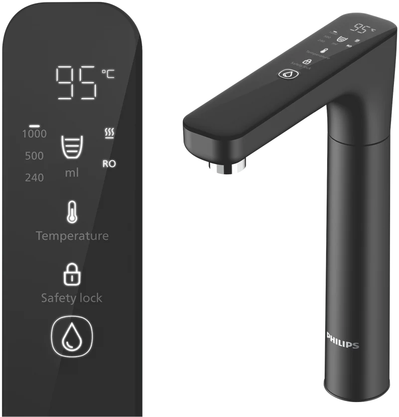 Philips RO Tap Water Station with Aquaporin Inside, Ambient and Hot, Black