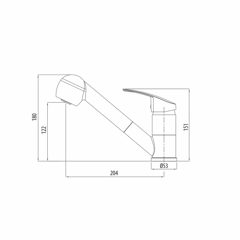 Oliveri London Pull Out Spray Mixer Chrome