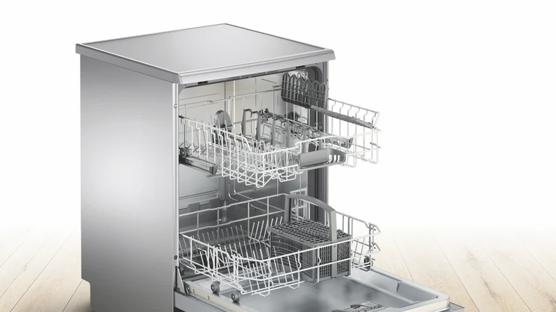 Bosch Series 2 Freestanding Dishwasher Silver Inox