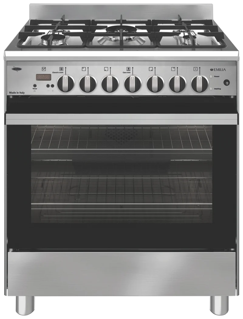 Emilia 70cm stainless Steel Bi Energy Dual Fuel Upright Cooker