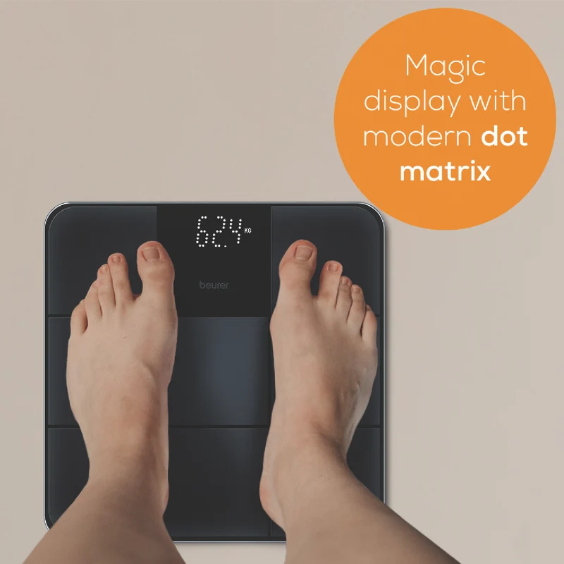 Beurer Digital Glass Scale - Matt/Gloss Black