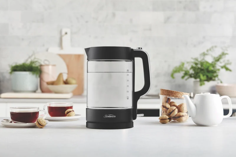 Sunbeam Glass Kettle Dark Canyon Black