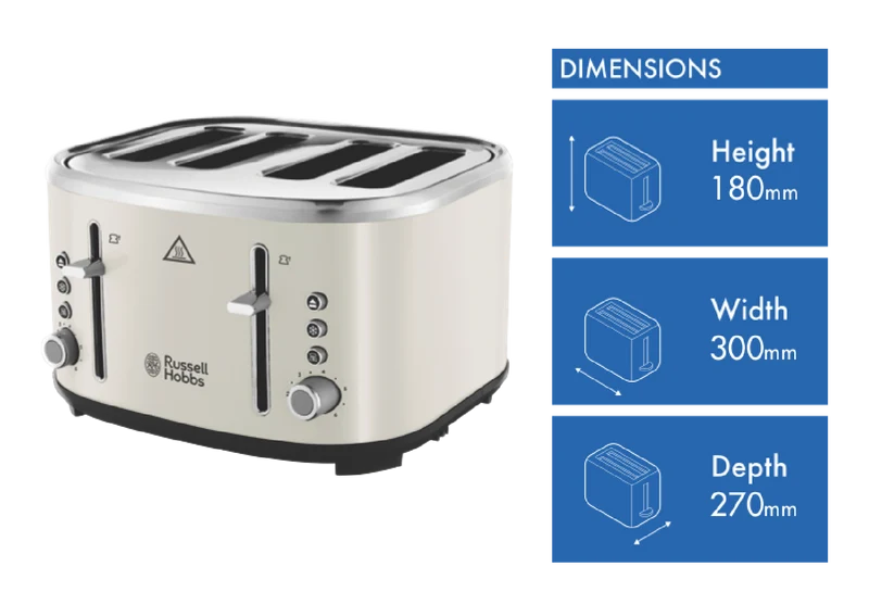 Russell Hobbs Legacy 4 Slice Toaster Cream