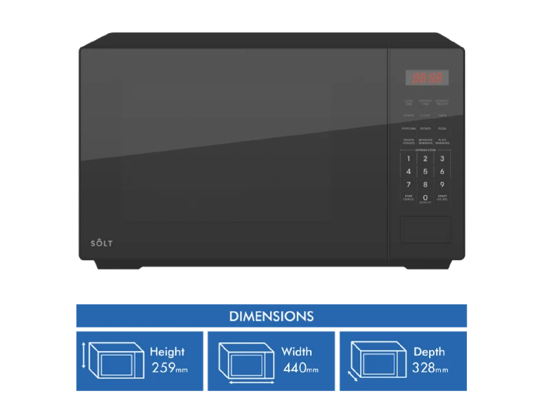 Solt 20L 700W Microwave Black