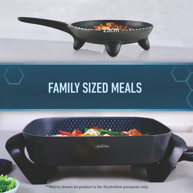 Sunbeam Diamond Force Brekky and Banquet Frypan & Skillet Set