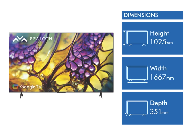 FFALCON 75" 4K UHD Google TV 24