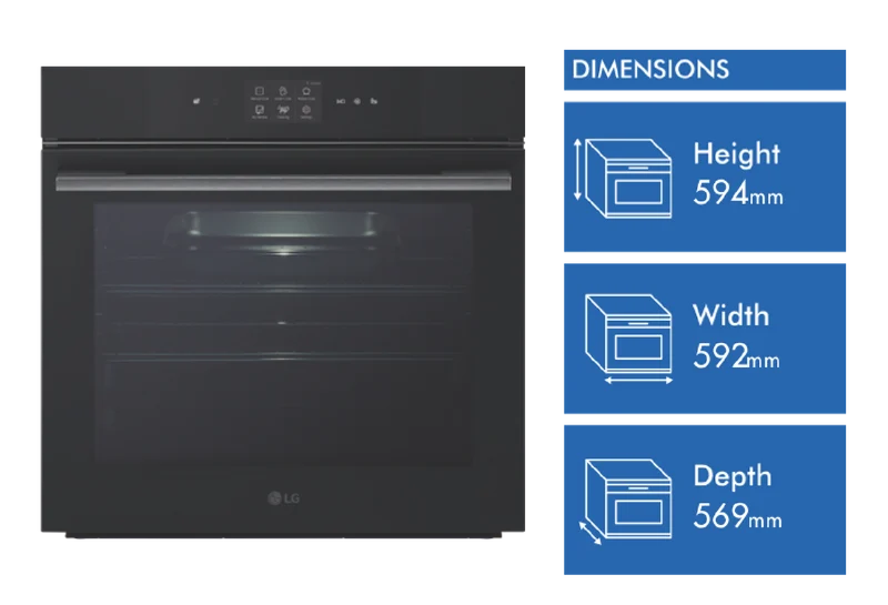 LG Series 9 76L InstaView Full Steam Oven, Glass
