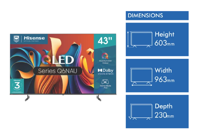 Hisense 43" Q6NAU 4K QLED Smart TV 24