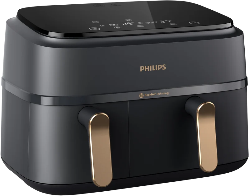 Philips Series 3000 Dual Basket Airfryer XXL Black/Copper