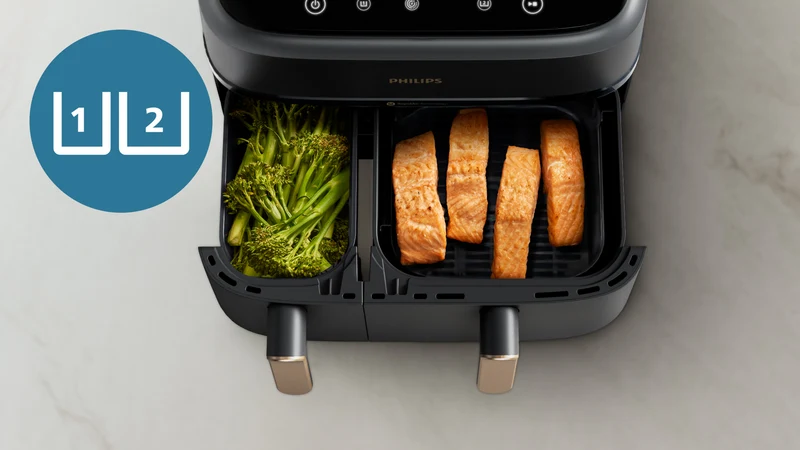 Philips Series 3000 Dual Basket Airfryer XXL Black/Copper